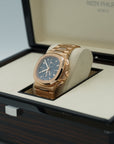 Patek Philippe Flyback Chronograph Travel Time Sunburst  Blue & Gold Dial Rose Gold Case/Bracelet 40.5mm 5990-1R-001 - WATCHXNYC