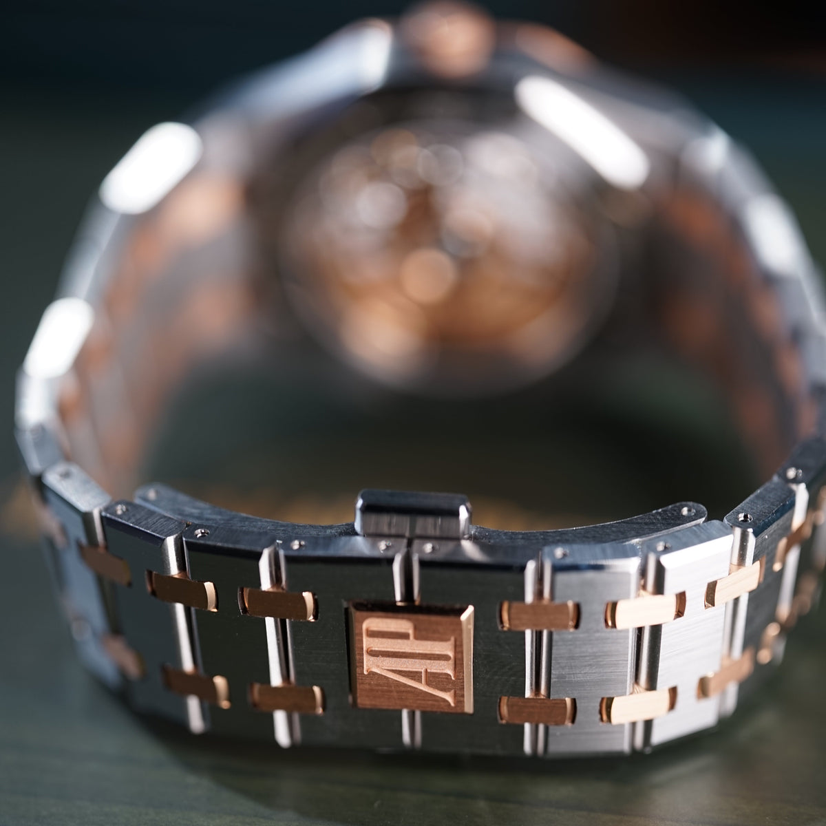 Audemars Piguet Royal Oak Selfwinding 34 mm Grey Dial Stainless Steel with 18k Pink Gold Bracelet 77450SR.OO.1361SR.03 - WATCHXNYC