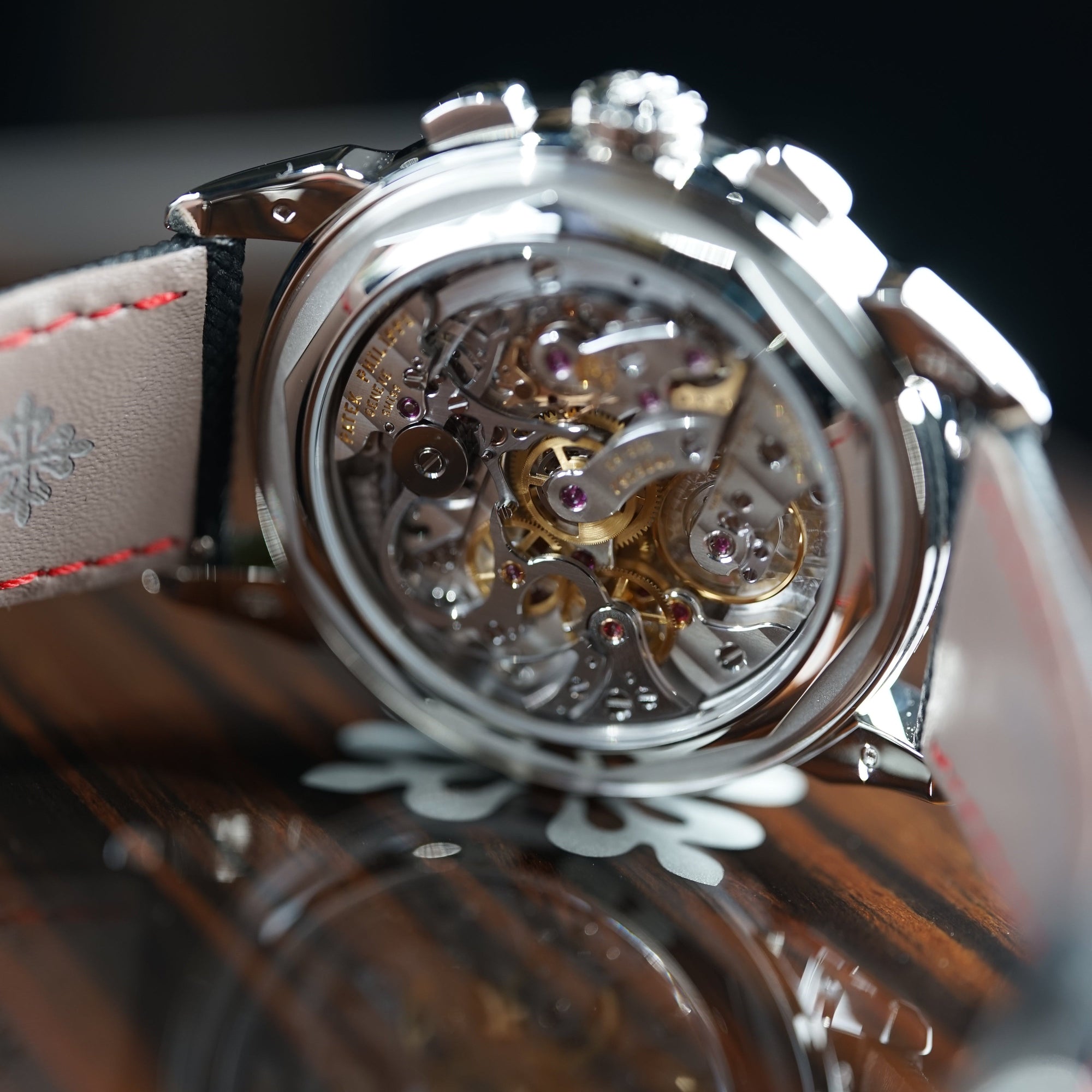 Patek Phillippe Grand Complications Chronograph 41mm Red Dial Platinum Fabric Strap 5270P-017 - WATCHXNYC