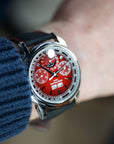 Patek Phillippe Grand Complications Chronograph 41mm Red Dial Platinum Fabric Strap 5270P-017 - WATCHXNYC