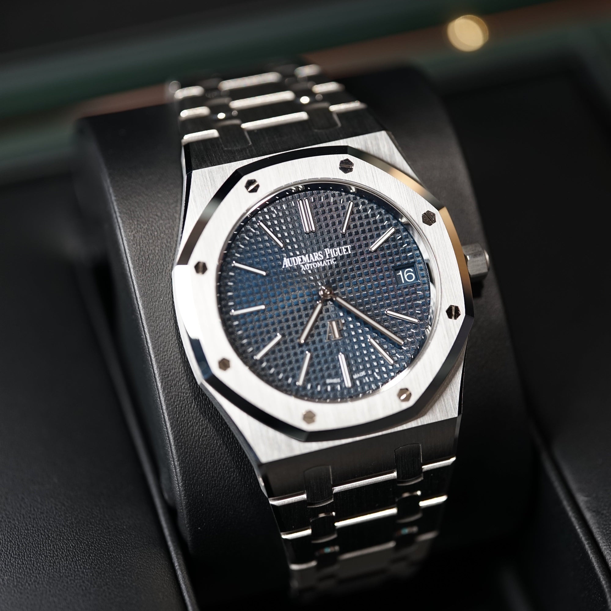 Audemars Piguet Royal Oak 39mm Blue Dial Stainless Steel 15202ST.OO.1240ST.01 - WATCHXNYC
