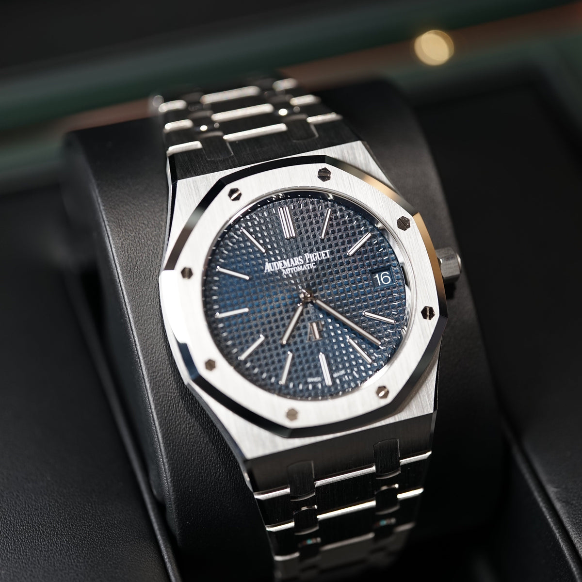 Audemars Piguet Royal Oak 39mm Bleu Nuit Nuage 50 Dial Stainless Steel 16202ST.OO.1240ST.01 - WATCHXNYC