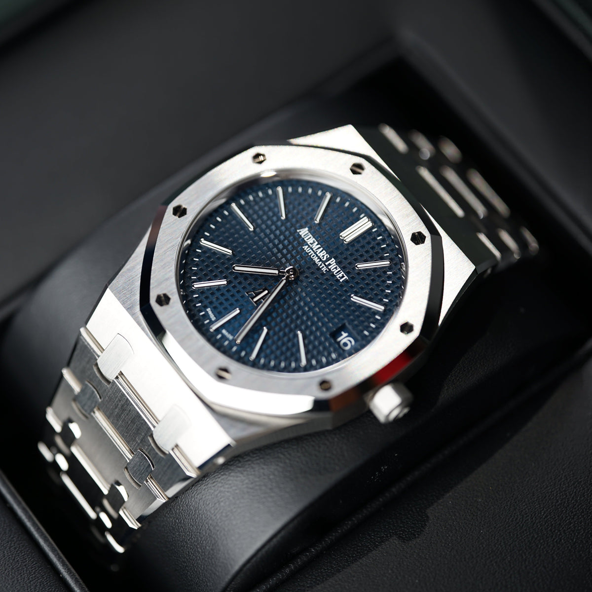 Audemars Piguet Royal Oak 39mm Bleu Nuit Nuage 50 Dial Stainless Steel 16202ST.OO.1240ST.01 - WATCHXNYC