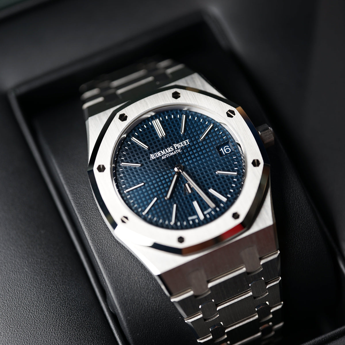 Audemars Piguet Royal Oak 39mm Bleu Nuit Nuage 50 Dial Stainless Steel 16202ST.OO.1240ST.01 - WATCHXNYC