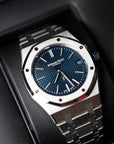Audemars Piguet Royal Oak 39mm Blue Dial Stainless Steel 15202ST.OO.1240ST.01 - WATCHXNYC