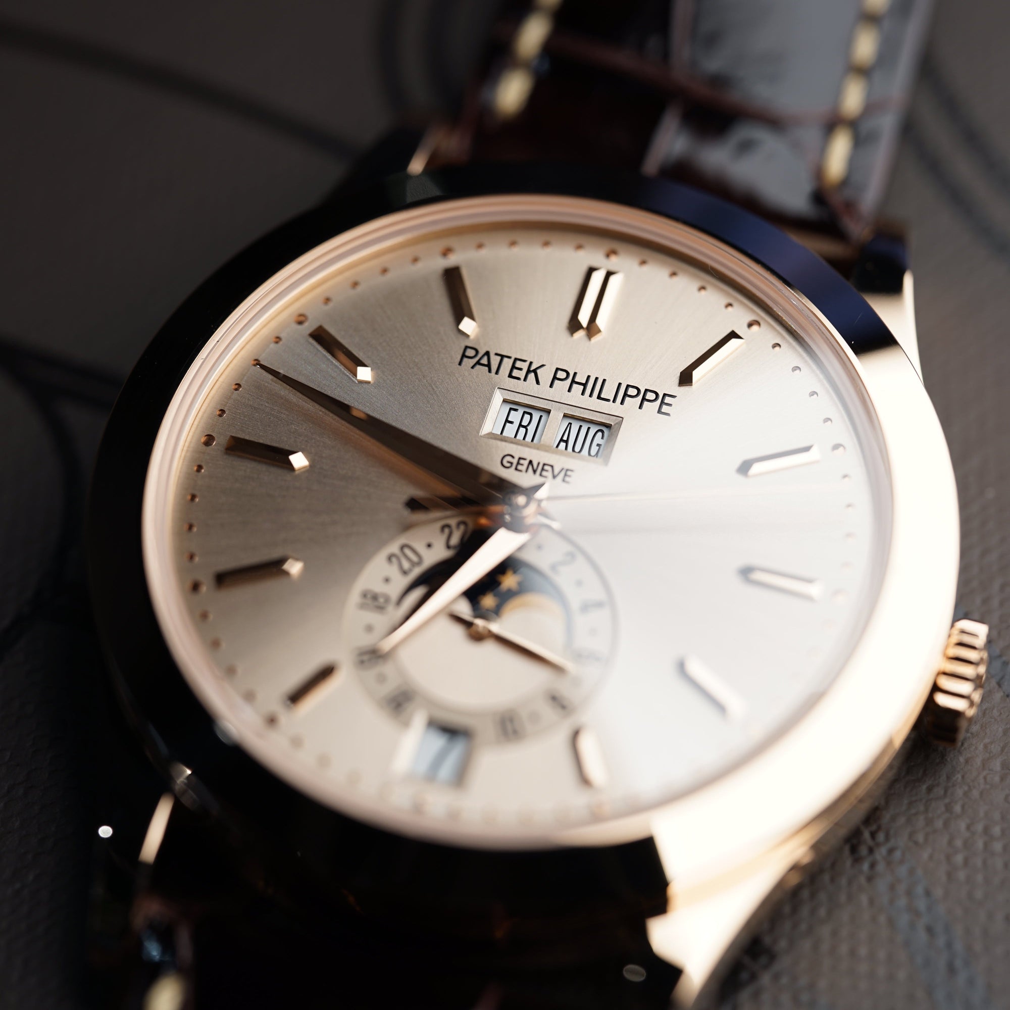 Patek Philippe Complications Beige Dial Rose Gold Leather Strap 38.5 mm 5396R-016 - WATCHXNYC