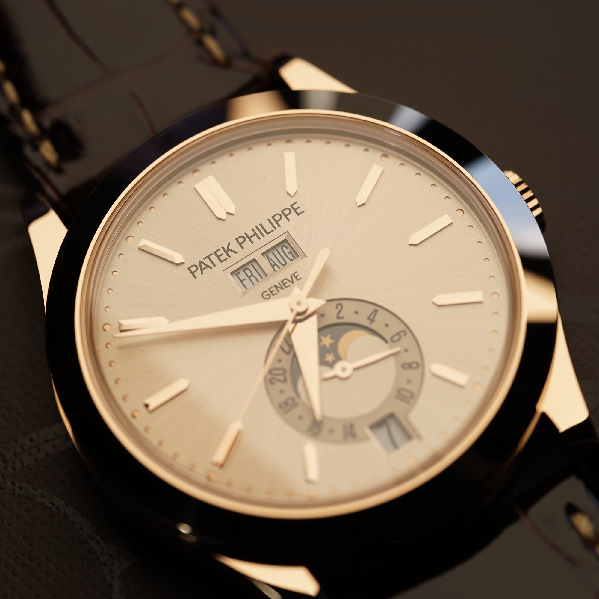 Patek Philippe Complications Beige Dial Rose Gold Leather Strap 38.5 mm 5396R-016 - WATCHXNYC