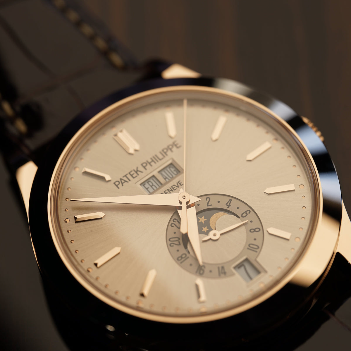 Patek Philippe Complications Beige Dial Rose Gold Leather Strap 38.5 mm 5396R-016 - WATCHXNYC