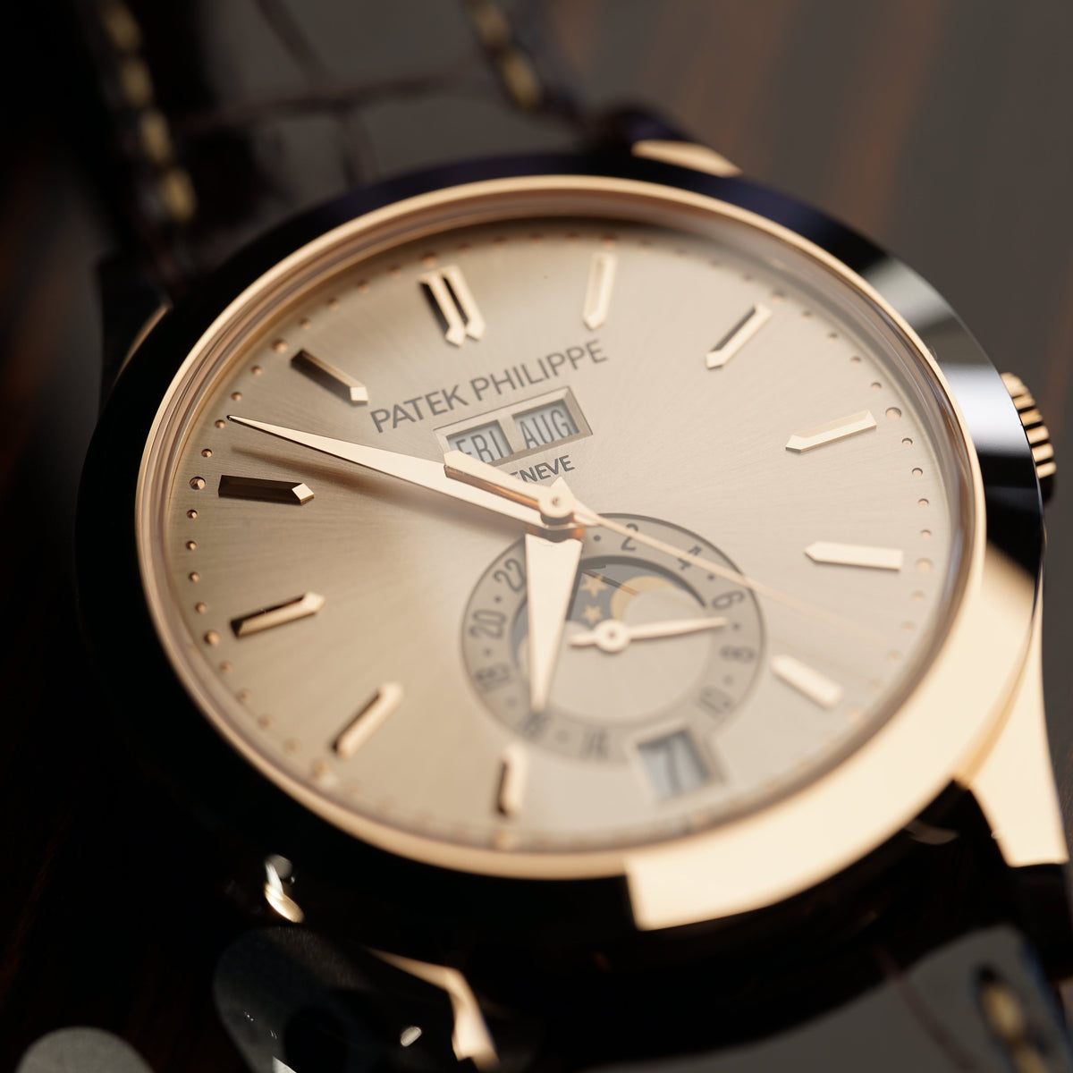 Patek Philippe Complications Beige Dial Rose Gold Leather Strap 38.5 mm 5396R-016 - WATCHXNYC
