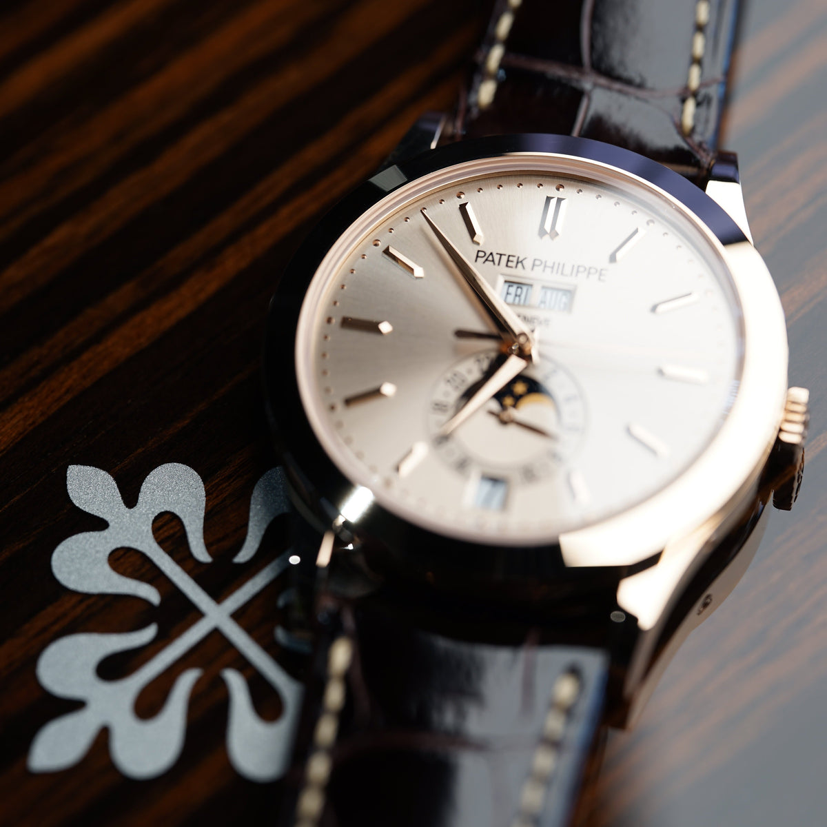 Patek Philippe Complications Beige Dial Rose Gold Leather Strap 38.5 mm 5396R-016 - WATCHXNYC