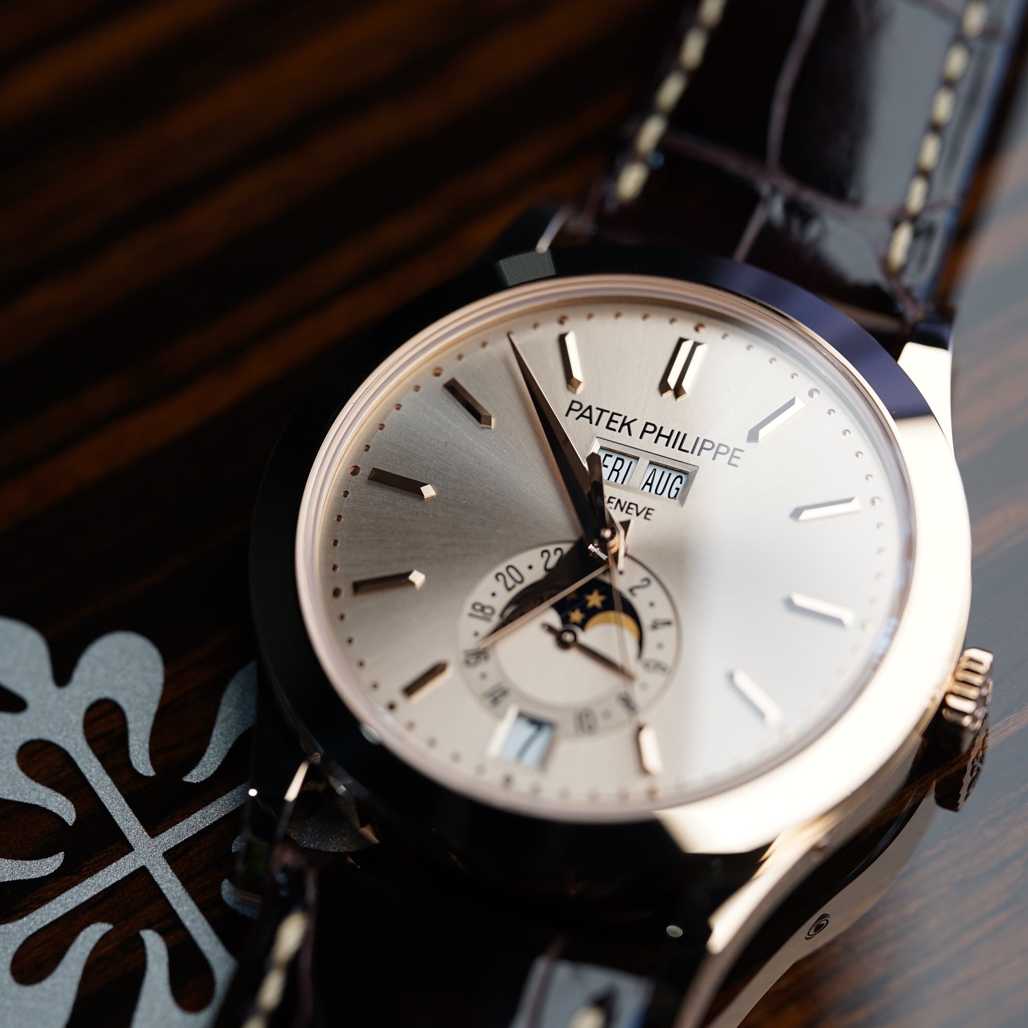 Patek Philippe Complications Beige Dial Rose Gold Leather Strap 38.5 mm 5396R-016 - WATCHXNYC