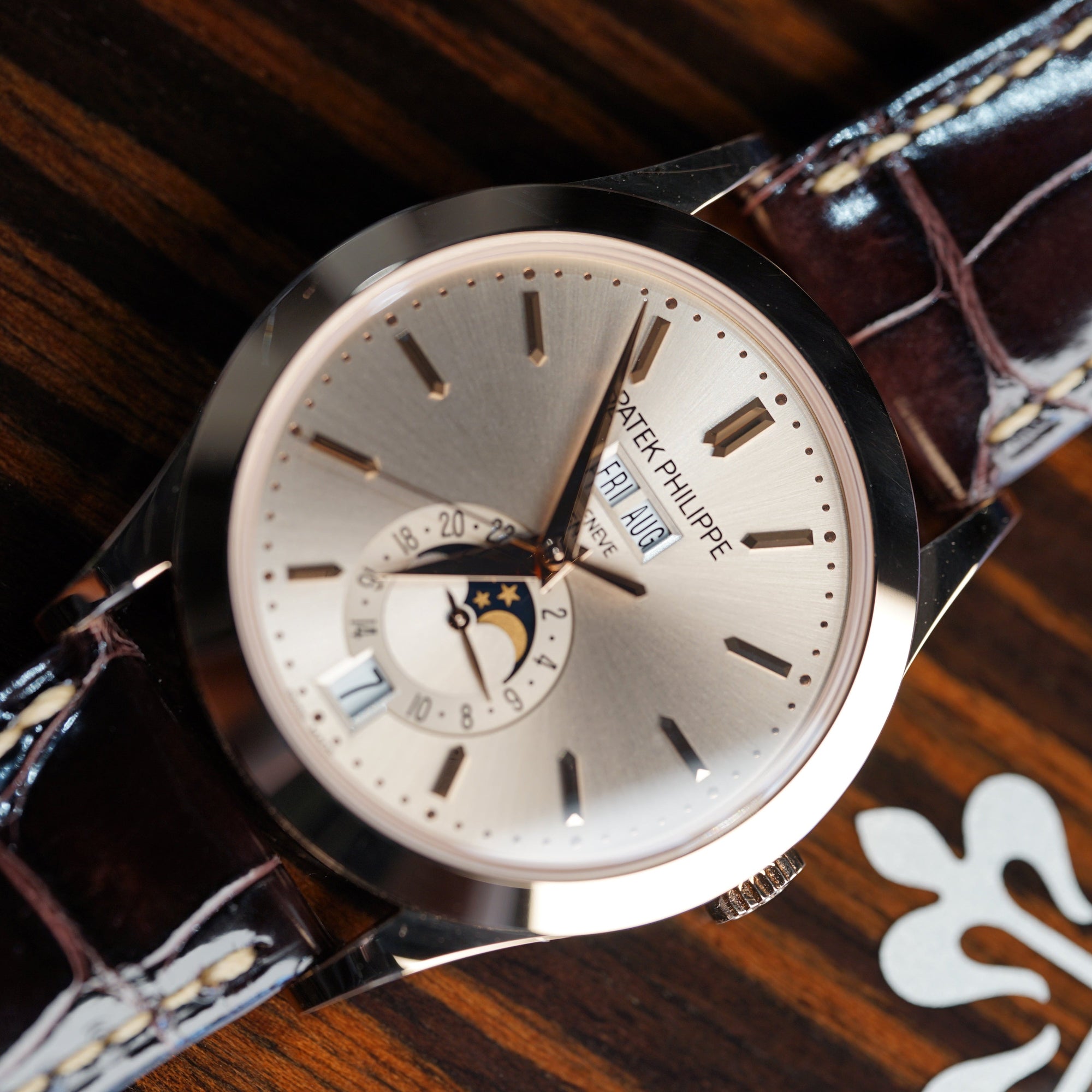 Patek Philippe Complications Beige Dial Rose Gold Leather Strap 38.5 mm 5396R-016 - WATCHXNYC