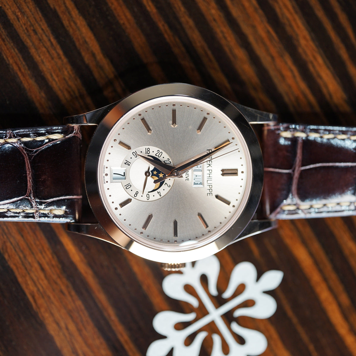 Patek Philippe Complications Beige Dial Rose Gold Leather Strap 38.5 mm 5396R-016 - WATCHXNYC