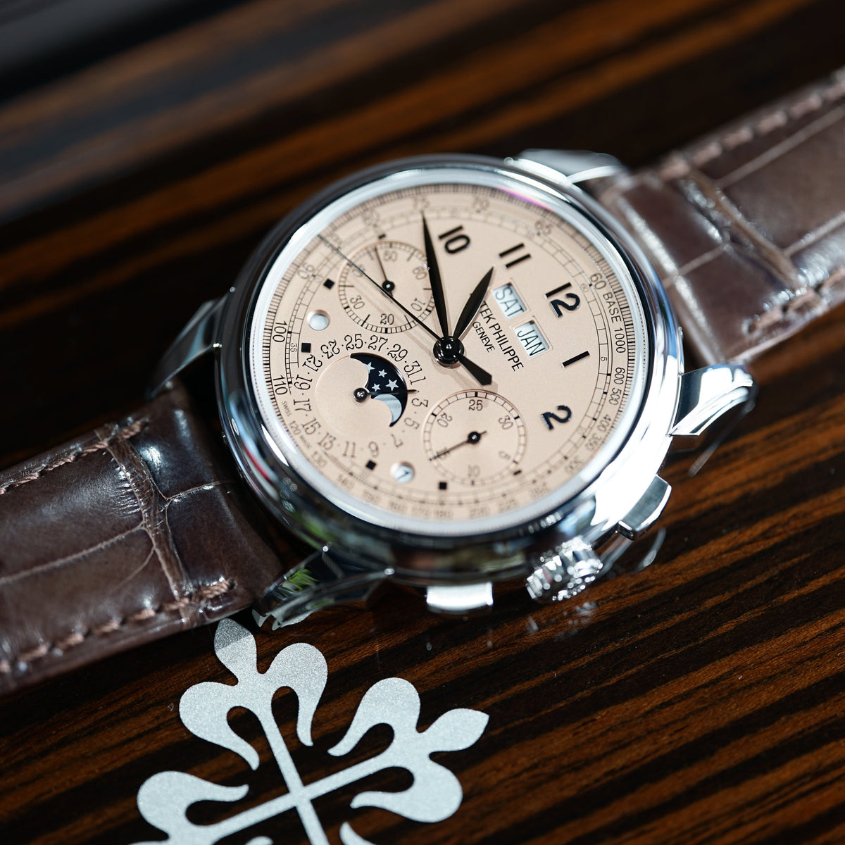 Patek Philippe 5270P-001 Grand Complications 41mm Salmon Dial Platinum - WATCHXNYC