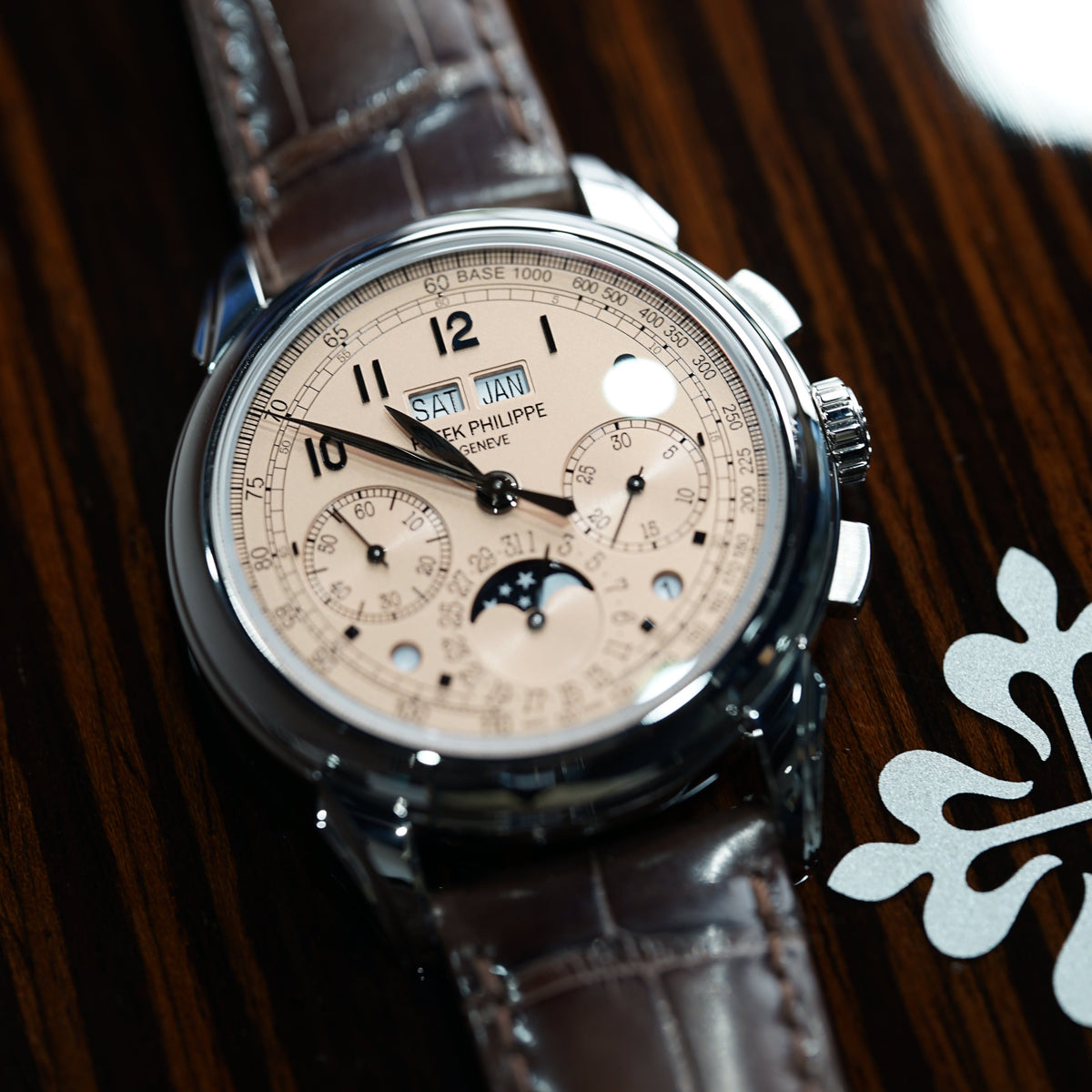 Patek Philippe 5270P-001 Grand Complications 41mm Salmon Dial Platinum - WATCHXNYC
