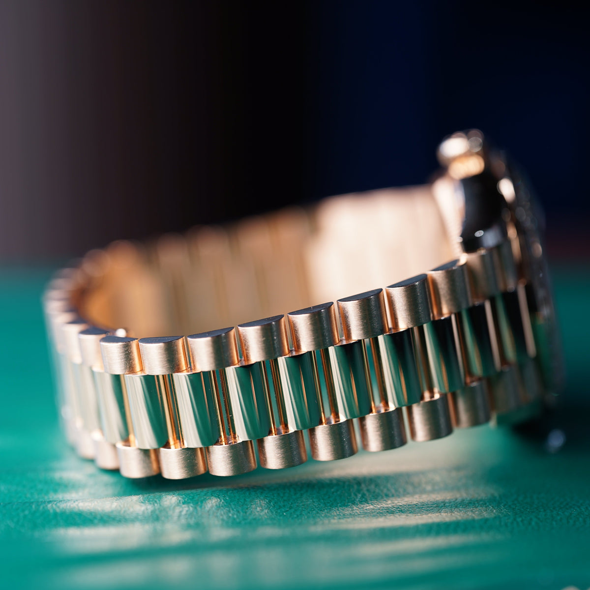 Rolex Day-Date 36 mm Champagne-Colour Set With Diamonds Dial 18k Yellow Gold President Bracelet 128348rbr-0080 - WATCHXNYC
