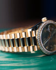 Rolex Day-Date 36 mm Champagne-Colour Set With Diamonds Dial 18k Yellow Gold President Bracelet 128348rbr-0080 - WATCHXNYC
