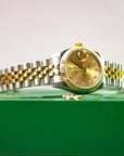 Rolex Datejust 31 31 mm Champagne-Colour Set With Diamonds Dial Oystersteel and 18k Yellow Gold Jubilee Bracelet 278273-0026 - WATCHXNYC