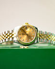 Rolex Datejust 31 31 mm Champagne-Colour Set With Diamonds Dial Oystersteel and 18k Yellow Gold Jubilee Bracelet 278273-0026 - WATCHXNYC