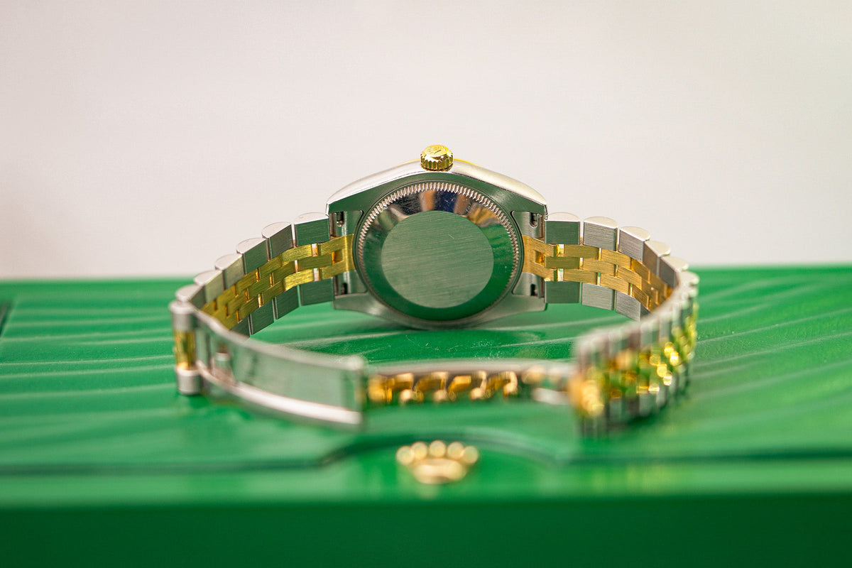 Rolex Datejust 31 31 mm Champagne-Colour Set With Diamonds Dial Oystersteel and 18k Yellow Gold Jubilee Bracelet 278273-0026 - WATCHXNYC