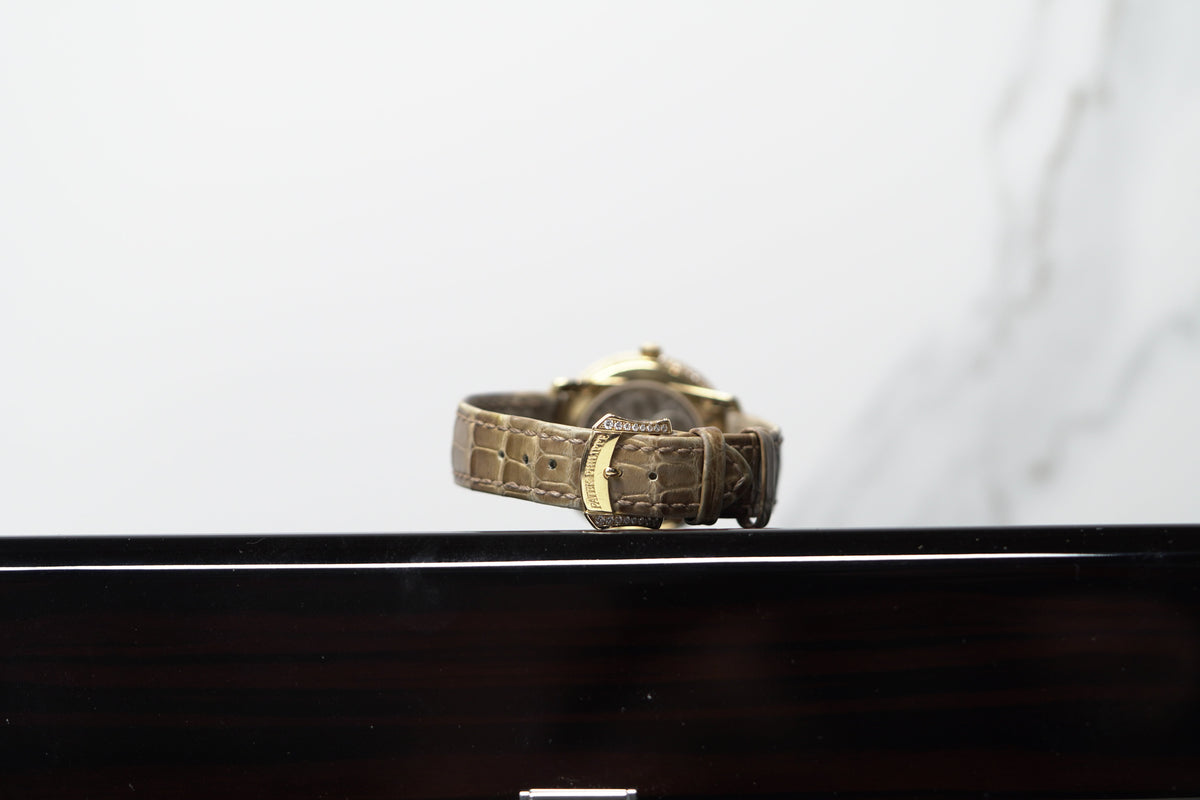 Patek Philippe Complications Moon Phase 33.3mm White Mother of Pearl Dial White Gold 4968G-010 - WATCHXNYC