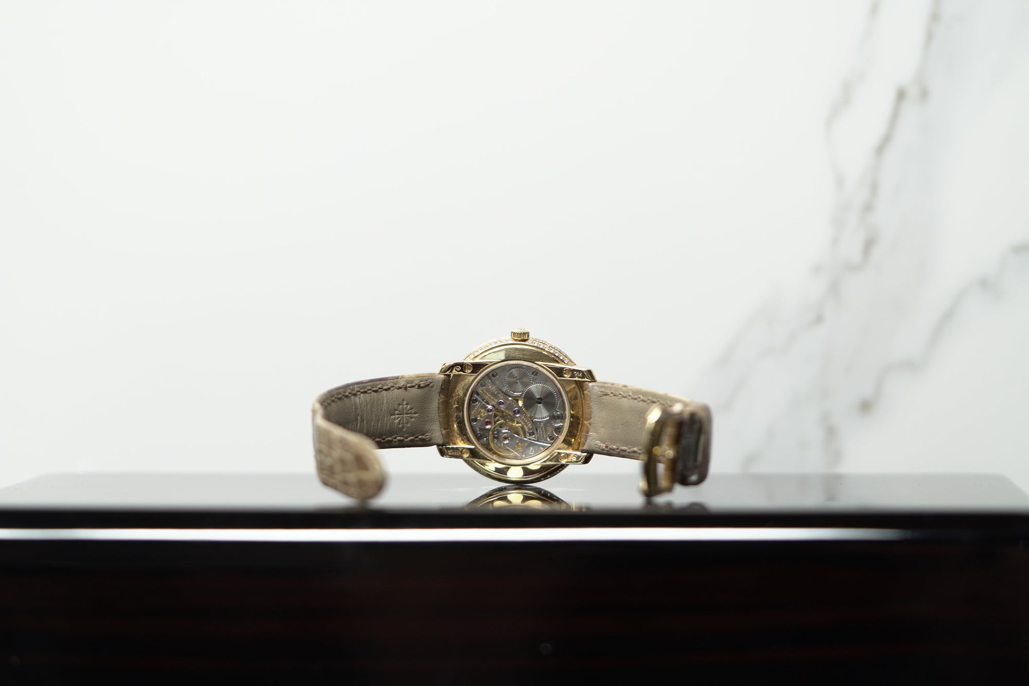 Patek Philippe Complications Moon Phase 33.3mm White Mother of Pearl Dial White Gold 4968G-010 - WATCHXNYC