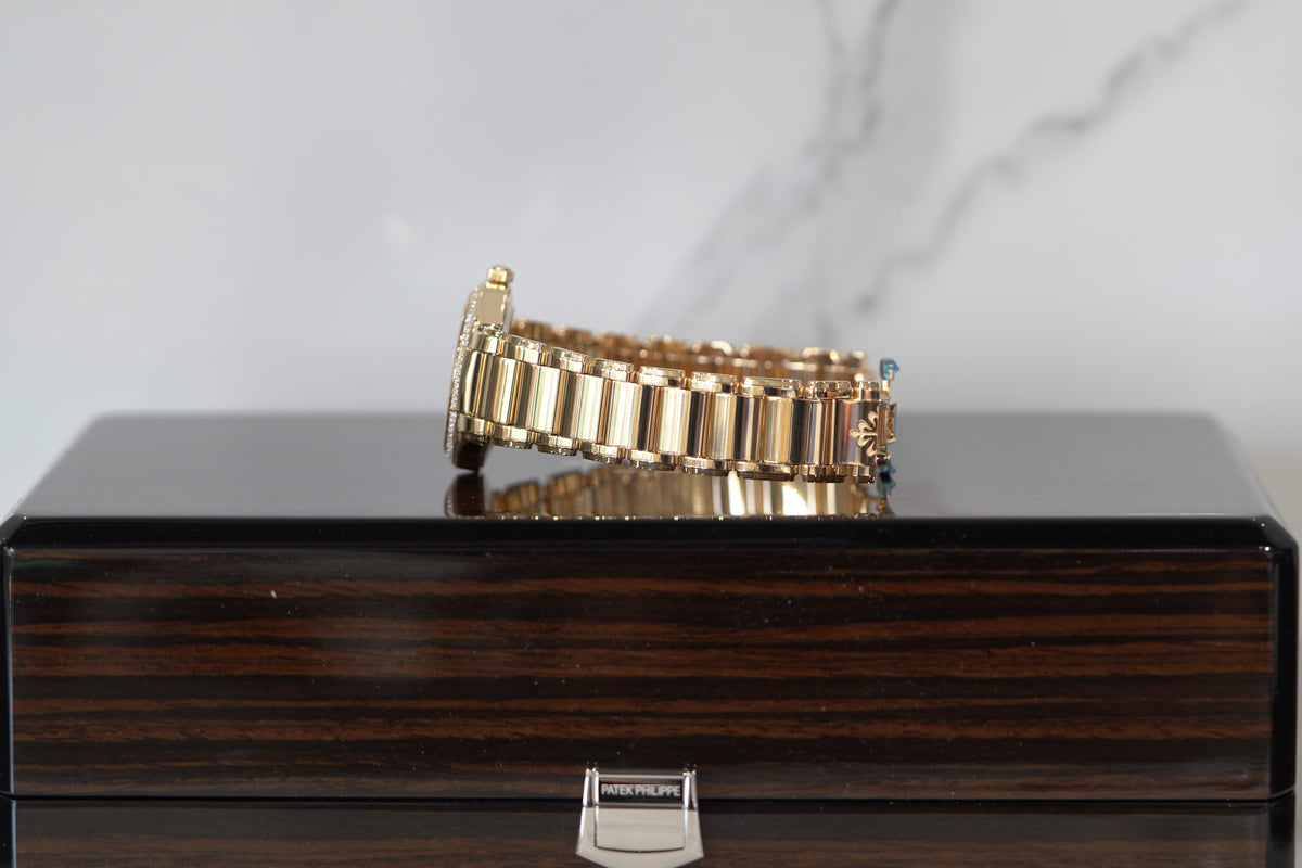 Patek Philippe Twenty~4 Automatic Satin/Linen White Dial Rose Gold &amp; Diamond Case/Braclet 36mm 7300-1200R-010 - WATCHXNYC