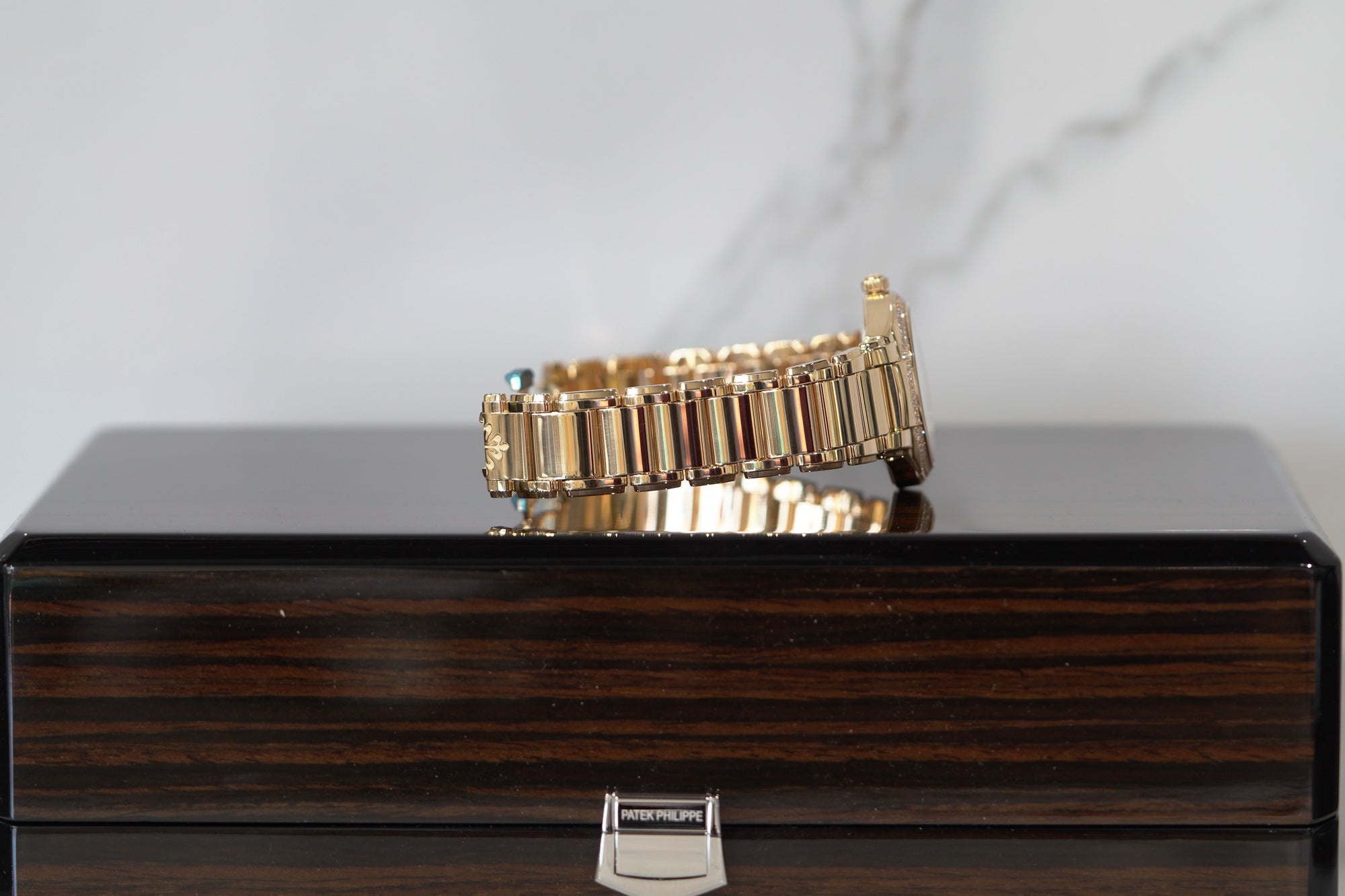 Patek Philippe Twenty~4 Automatic Satin/Linen White Dial Rose Gold &amp; Diamond Case/Braclet 36mm 7300-1200R-010 - WATCHXNYC
