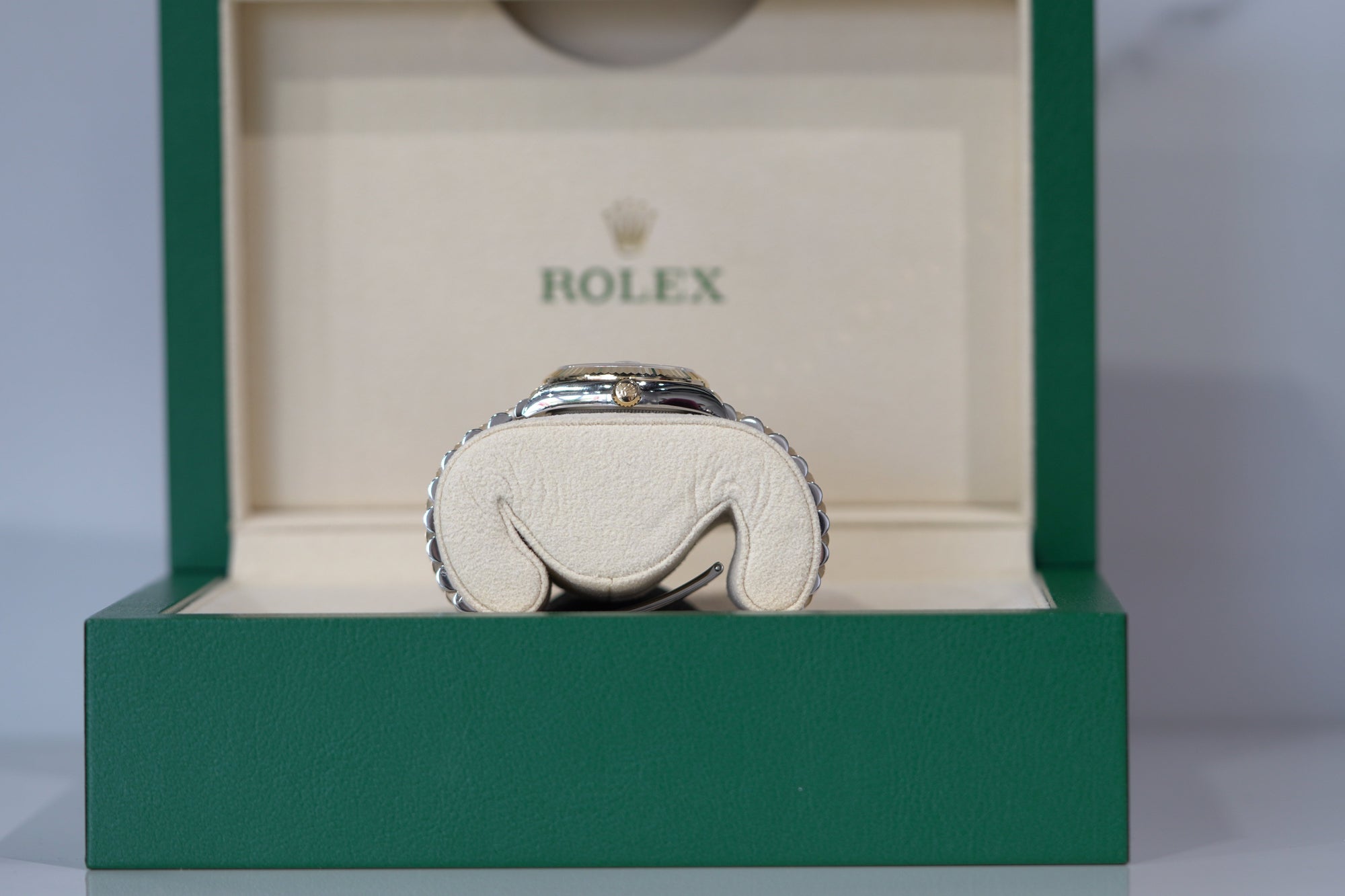 Rolex Datejust 31 31 mm White Mother-Of-Pearl Set With Diamonds Dial Oystersteel and 18k Yellow Gold Jubilee Bracelet 278273-0028 - WATCHXNYC