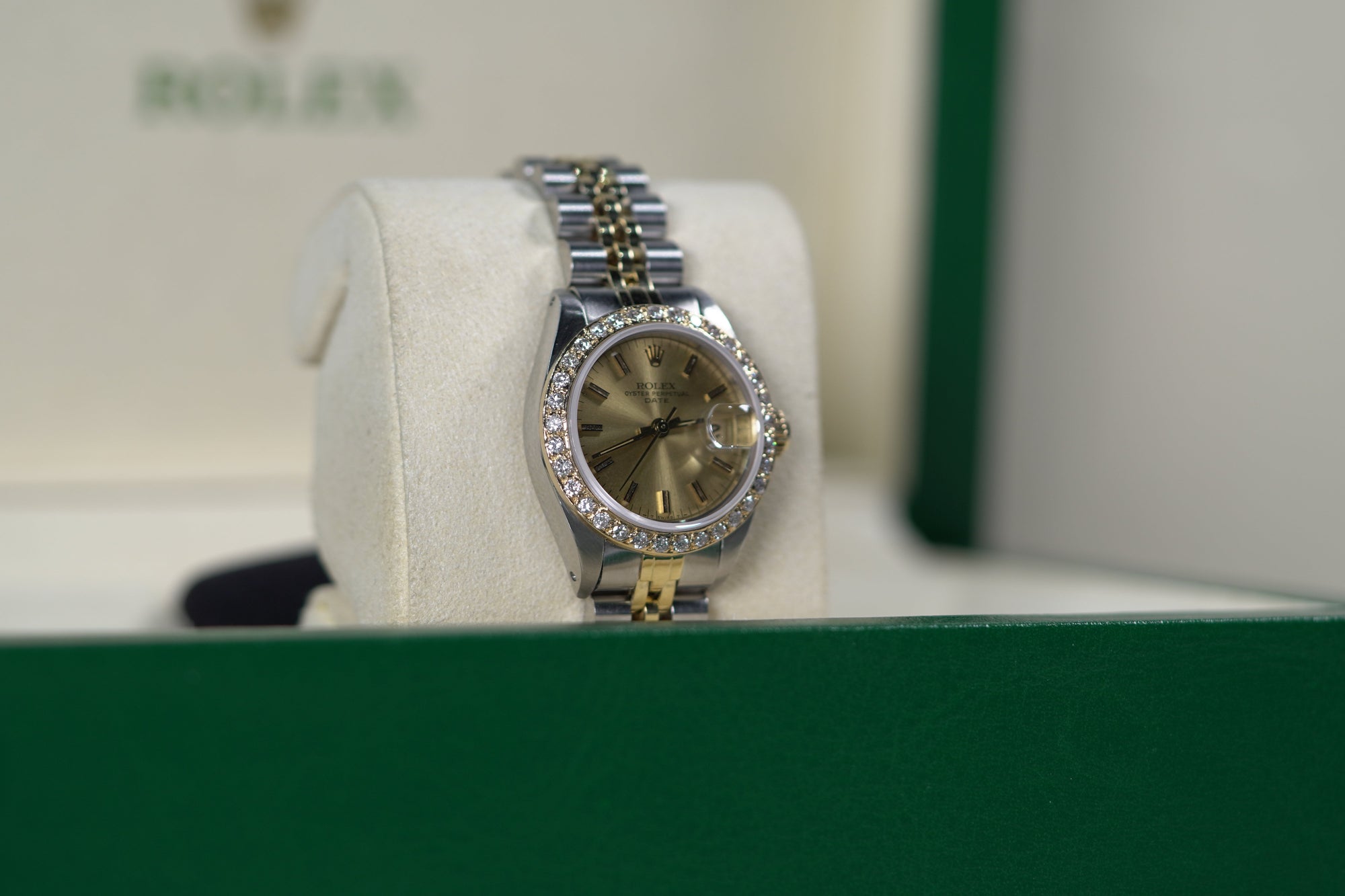 Rolex Lady-Datejust 28 mm Champagne-Colour Dial with Diamonds  Oystersteel and 18k Yellow Gold Jubilee Bracelet 279383rbr-0001 - WATCHXNYC