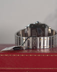 Cartier Santos Large 47.5 mm x 39.8 mm Yellow Gold Silver Dial Steel Bracelet W2SA0009 - WATCHXNYC
