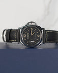 Panerai Luminor 8 Giorni 44 mm Black Dial Stainless Steel Black   Leather Strap PAM00915 - WATCHXNYC