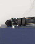Panerai Luminor 8 Giorni 44 mm Black Dial Stainless Steel Black   Leather Strap PAM00915 - WATCHXNYC