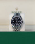 Rolex Datejust 36 36mm Bright Black Dial Oystersteel and White Gold Jubilee Bracelet 126234-0015 - WATCHXNYC