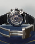 Breitling Superocean Heritage B01 Chronograph 44 mm Black And Blue Dial Stainless Steel Rubber Black Strap AB0162121C1S1 - WATCHXNYC