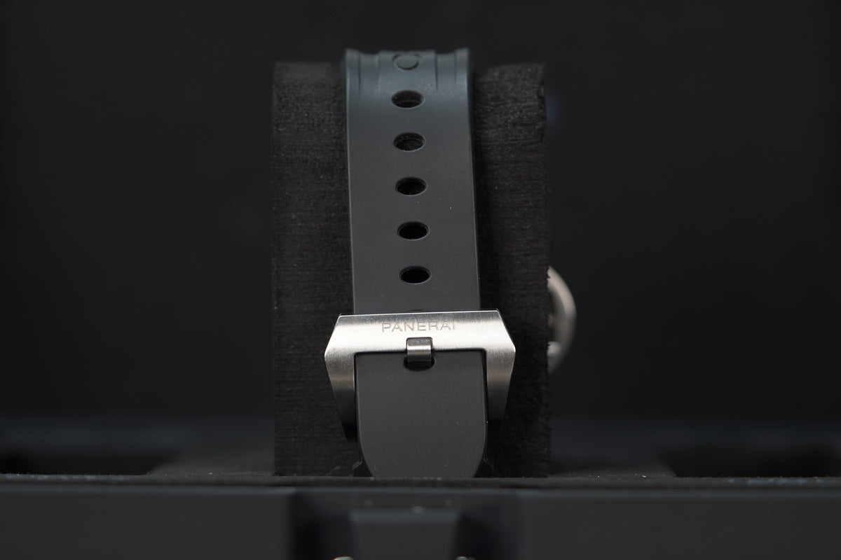 Panerai Submersible QuarantaQuattro Grigio Roccia 44 mm Black Dial Brushed Steel Recycled PET Grey Strap PAM01288 - WATCHXNYC