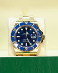 Rolex Submariner Date 41 mm Royal Blue Dial 18 Kt Yellow Gold Oyster Bracelet 126618lb-0002 - WATCHXNYC