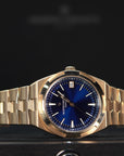 Vacheron Constantin Overseas self-winding 34.5 mm Blue Dial 18K Pink Gold Bracelet 4600V/200R-B979 - WATCHXNYC
