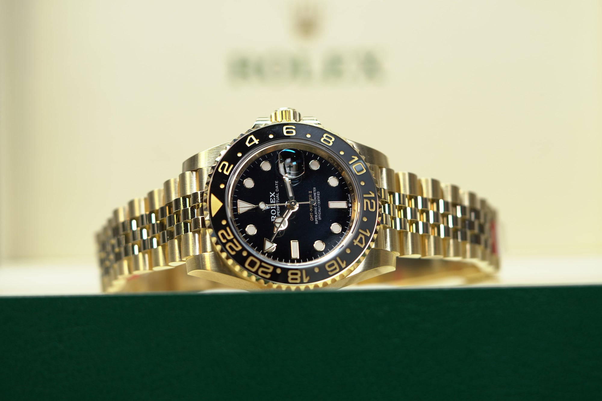Rolex GMT-Master II 40 mm Black Dial 18k Yellow Gold Jubilee Bracelet 126718grnr-0001 - WATCHXNYC