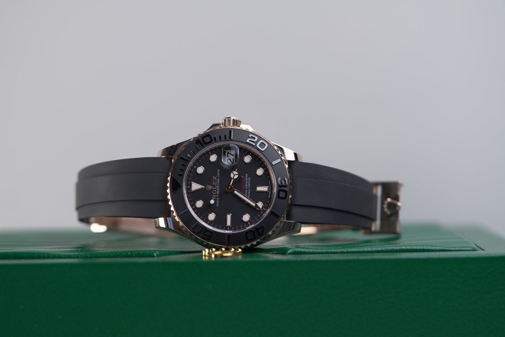 Rolex Yacht-Master 37 37 mm Intense black Dial 18 kt Everose gold Oysterflex bracelet 268655-0017 - WATCHXNYC