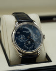 Patek Philippe Grand Complications Perpetual Calendar Blue Sunburst Dial White Gold Case   Blue Strap 39 mm 5327G-001 - WATCHXNYC