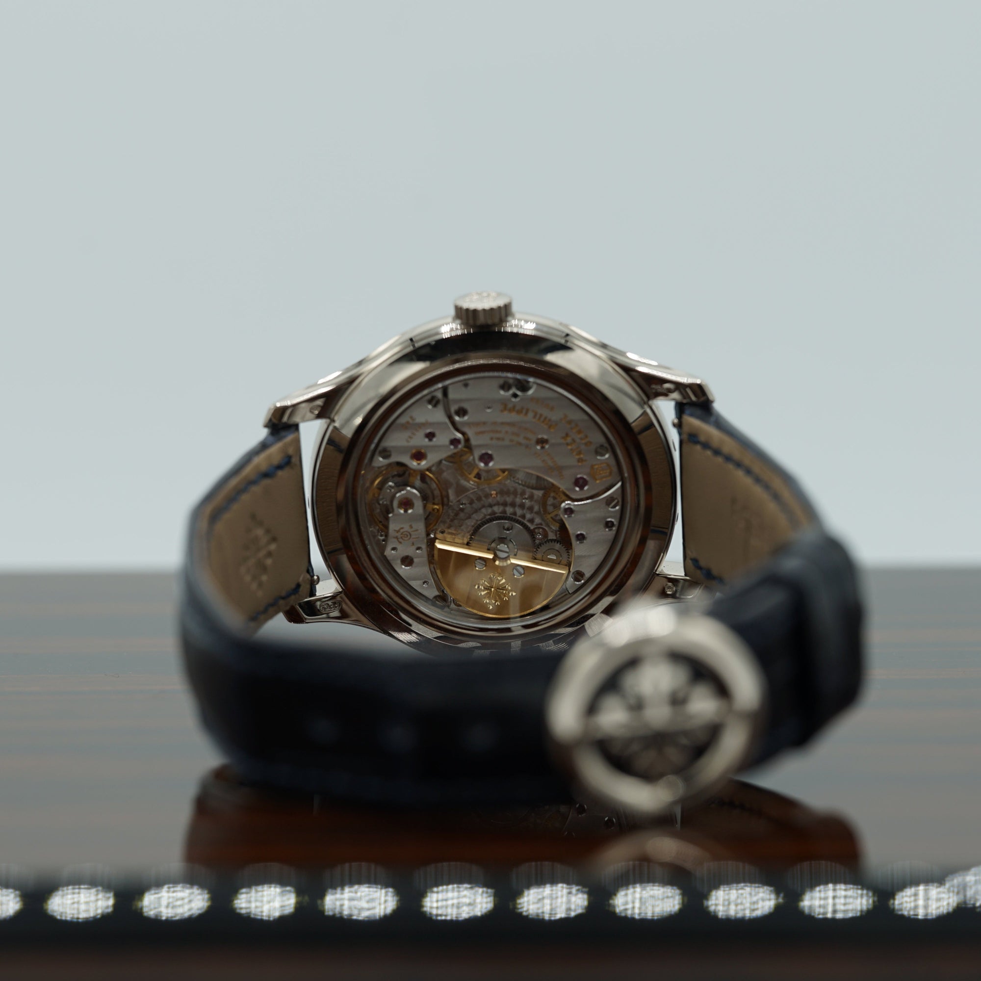 Patek Philippe Grand Complications Perpetual Calendar Blue Sunburst Dial White Gold Case   Blue Strap 39 mm 5327G-001 - WATCHXNYC