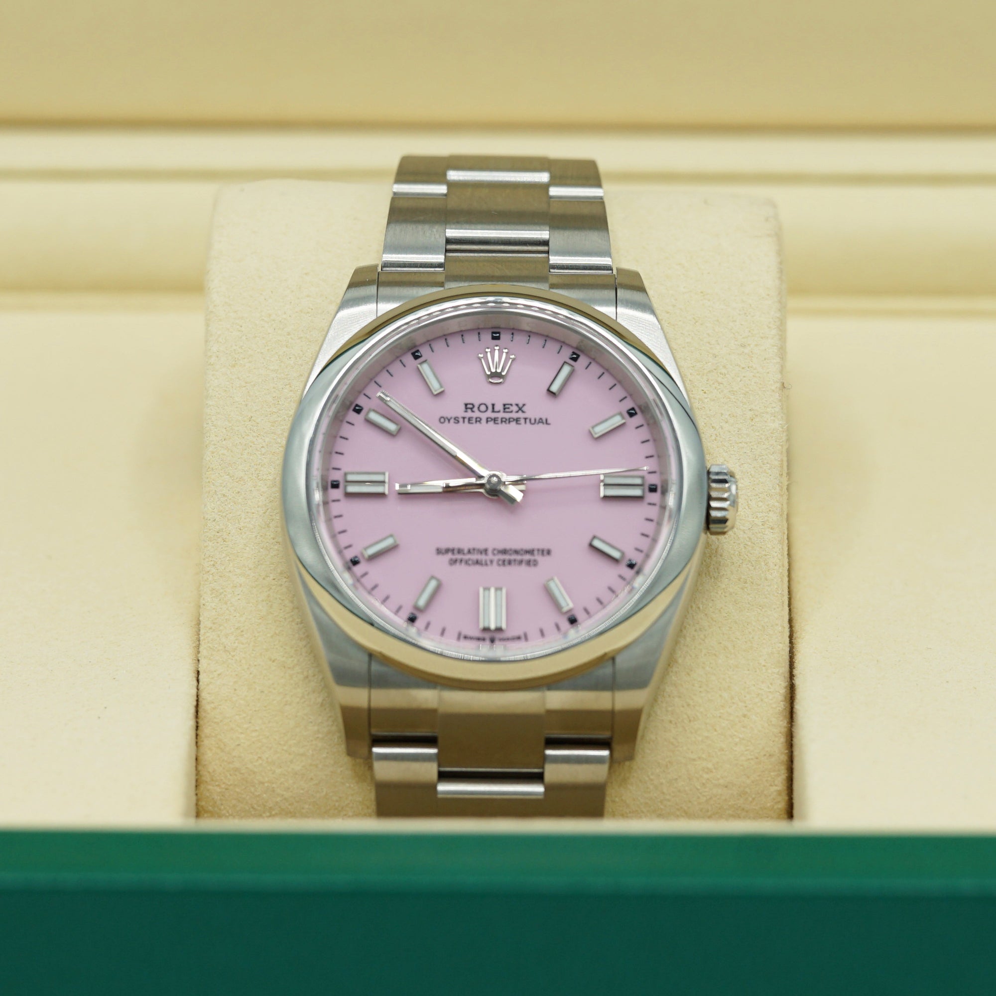 Rolex Oyster Perpetual 36 mm Candy Pink Dial Oystersteel Oyster Bracelet 126000-0008 - WATCHXNYC