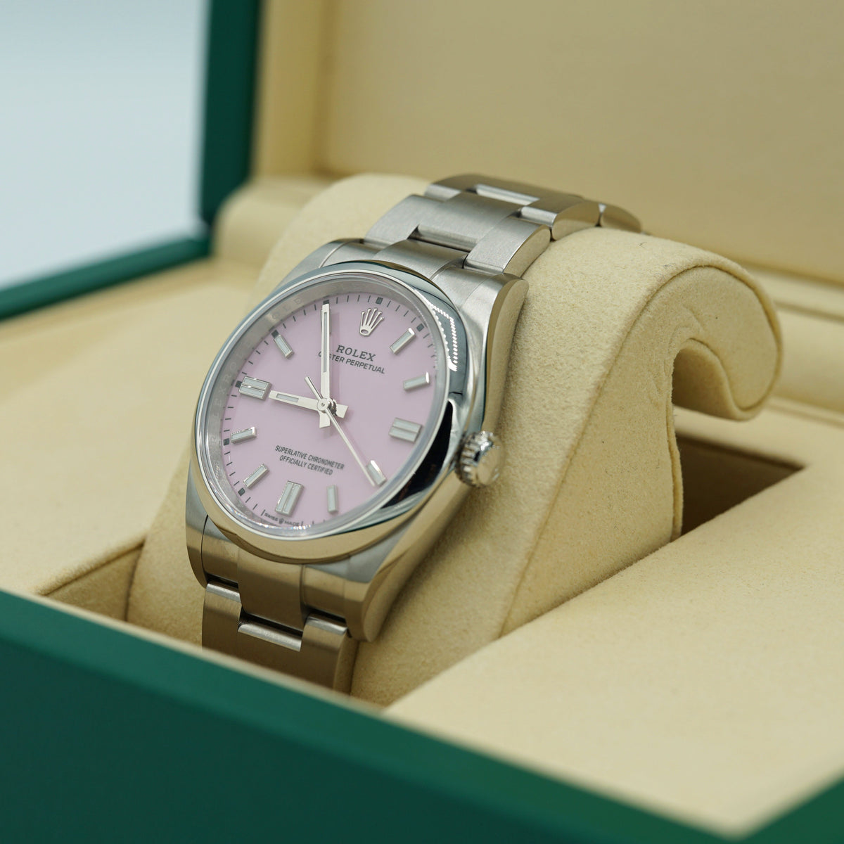 Rolex Oyster Perpetual 36 mm Candy Pink Dial Oystersteel Oyster Bracelet 126000-0008 - WATCHXNYC