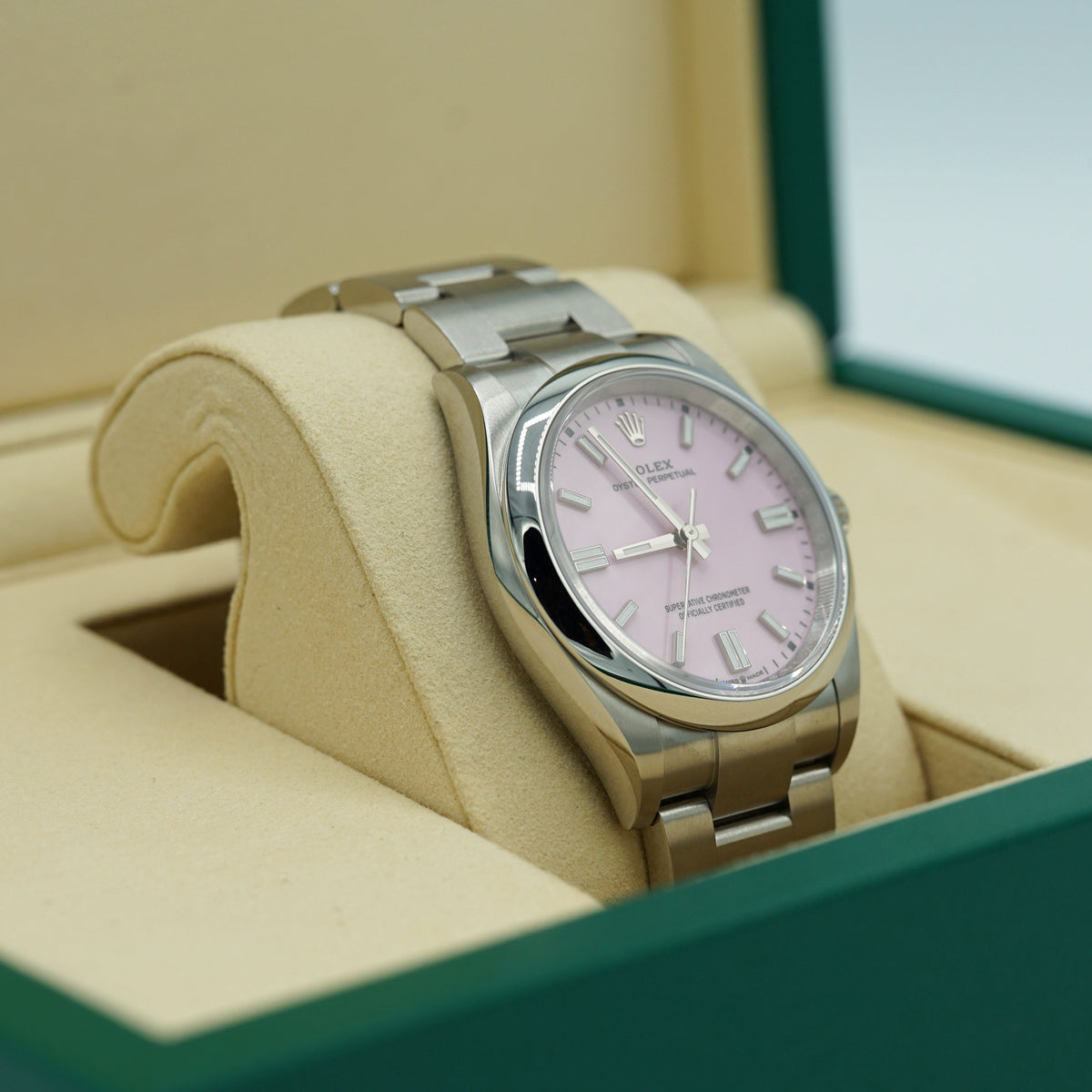 Rolex Oyster Perpetual 36 mm Candy Pink Dial Oystersteel Oyster Bracelet 126000-0008 - WATCHXNYC