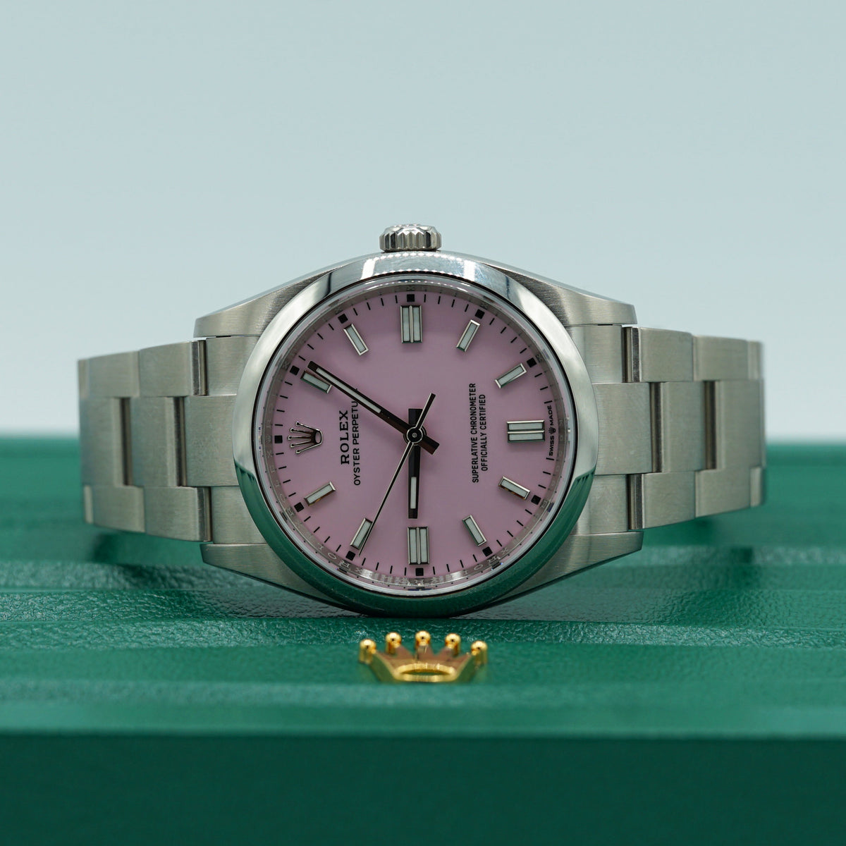 Rolex Oyster Perpetual 36 mm Candy Pink Dial Oystersteel Oyster Bracelet 126000-0008 - WATCHXNYC
