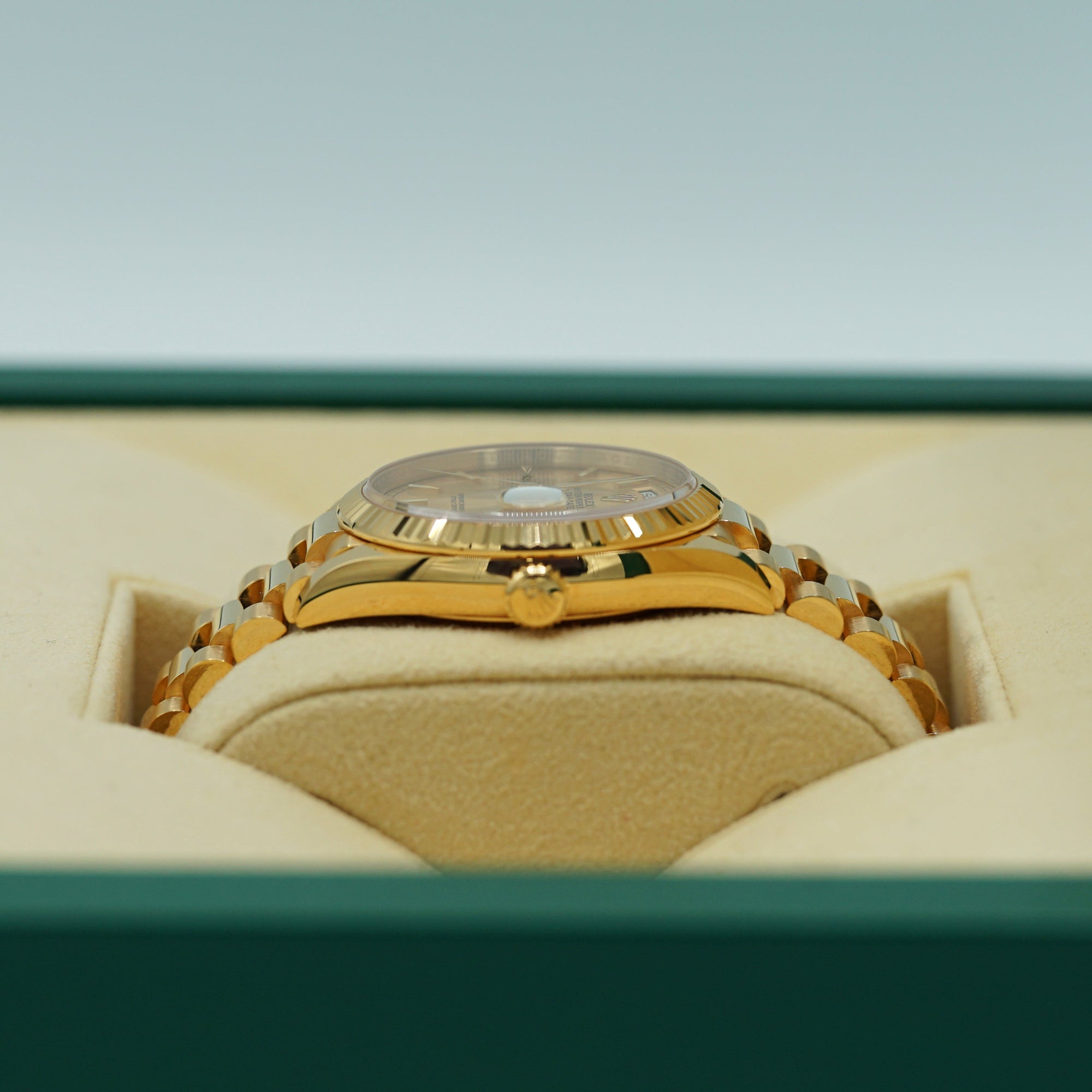 Rolex Day-Date 40 mm Champagne-Colour Dial 18k Yellow Gold President Bracelet 228238-0003 - WATCHXNYC
