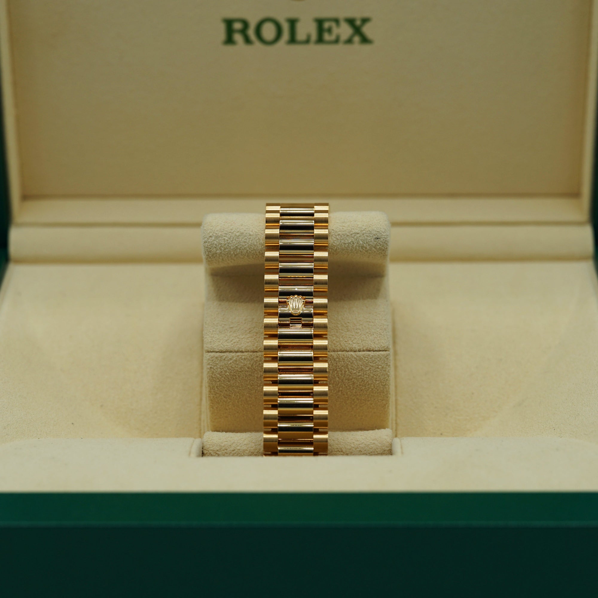 Rolex Day-Date 40 mm Champagne-Colour Dial 18k Yellow Gold President Bracelet 228238-0003 - WATCHXNYC
