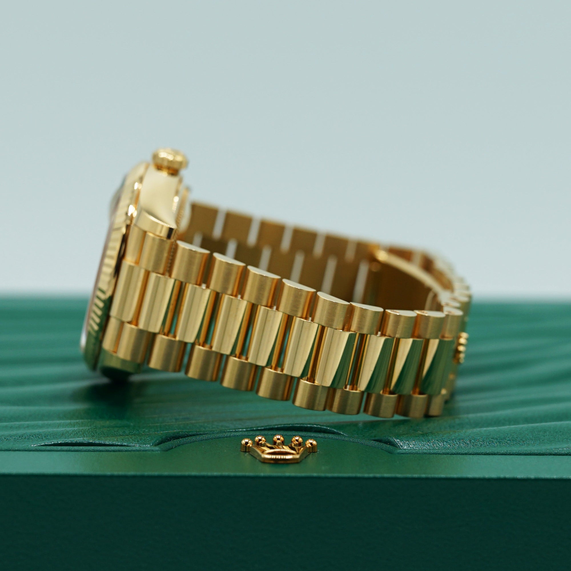 Rolex Day-Date 40 mm Champagne-Colour Dial 18k Yellow Gold President Bracelet 228238-0003 - WATCHXNYC