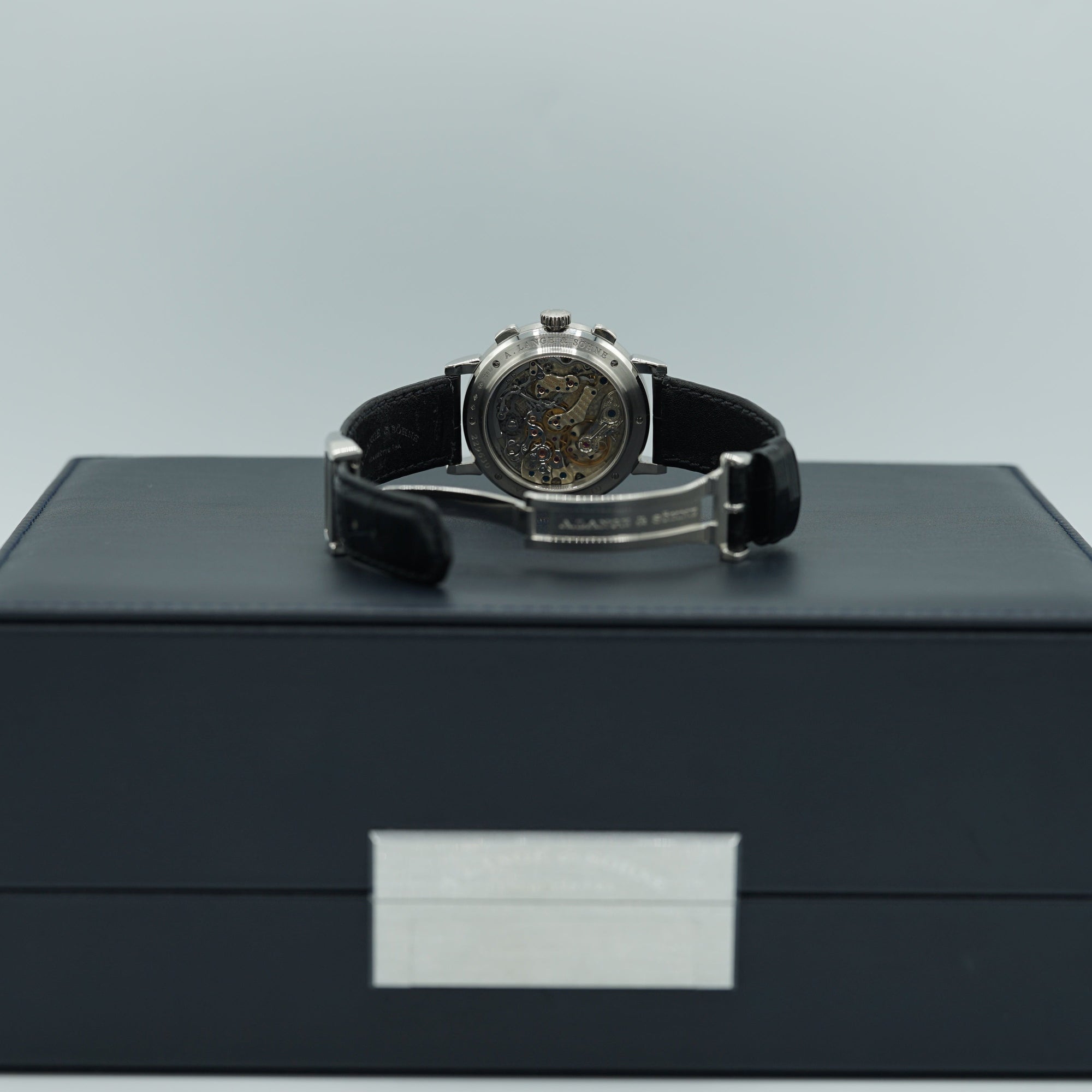 A. Lange & Sohne DATOGRAPH UP/DOWN 41 mm Black Dial Platinum   Leather Strap 405.035 / LSLS4052AD - WATCHXNYC